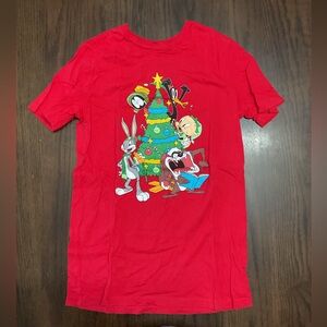 Old Navy Red Kids T-Shirt with Cartoon Characters
